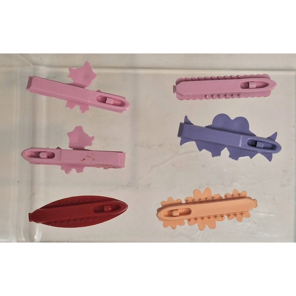 Lot Of 6 Goody Kids Hair Barrettes Duck Birds Plastic